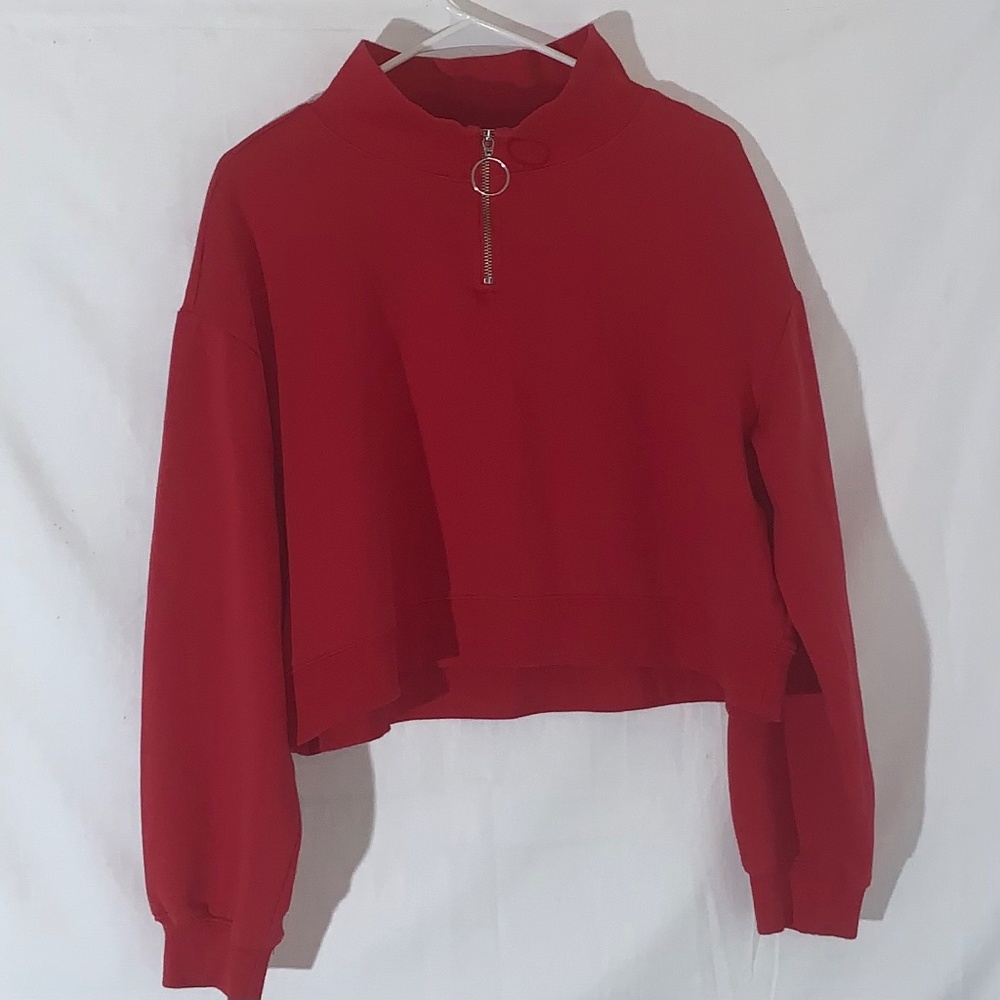 Red Long Sleeve Hoodie Juniors* Large